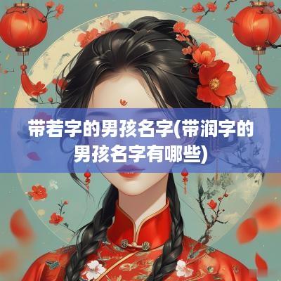 带若字的男孩名字(带润字的男孩名字有哪些)