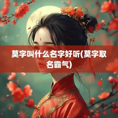 莫字叫什么名字好听(莫字取名霸气)