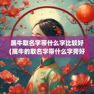 属牛取名字带什么字比较好(属牛的取名字带什么字旁好)