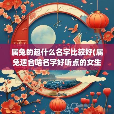 属兔的起什么名字比较好(属兔适合啥名字好听点的女生)
