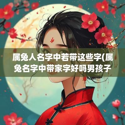 属兔人名字中若带这些字(属兔名字中带家字好吗男孩子)