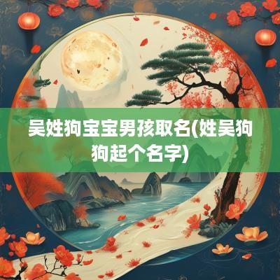 吴姓狗宝宝男孩取名(姓吴狗狗起个名字)