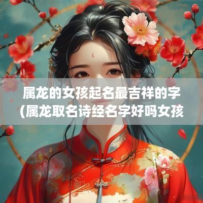 属龙的女孩起名最吉祥的字(属龙取名诗经名字好吗女孩)