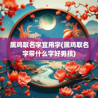 属鸡取名字宜用字(属鸡取名字带什么字好男孩)