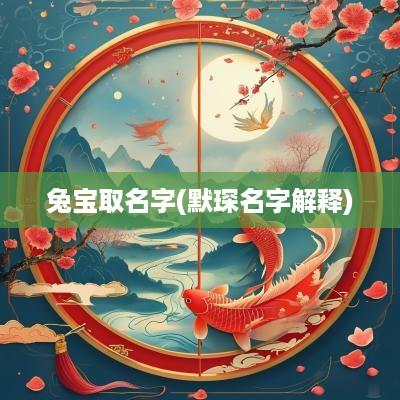 兔宝取名字(默琛名字解释)