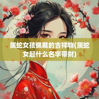 属蛇女孩佩戴的吉祥物(属蛇女起什么名字带财)