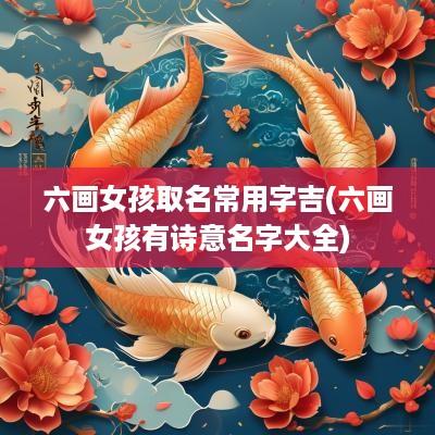 六画女孩取名常用字吉(六画女孩有诗意名字大全)