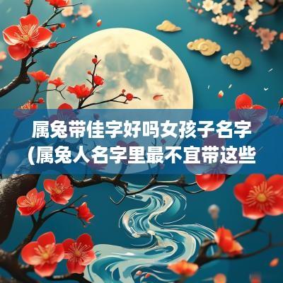 属兔带佳字好吗女孩子名字(属兔人名字里最不宜带这些字)