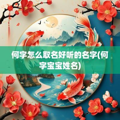 何字怎么取名好听的名字(何字宝宝姓名)
