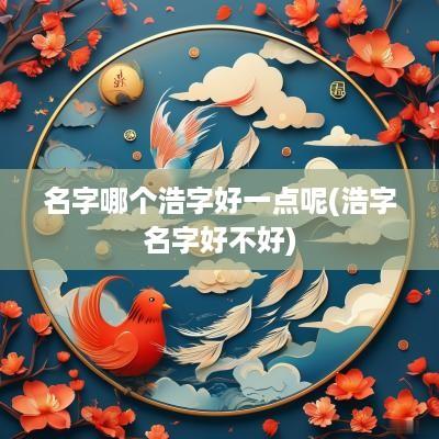 名字哪个浩字好一点呢(浩字名字好不好)