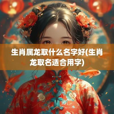 生肖属龙取什么名字好(生肖龙取名适合用字)