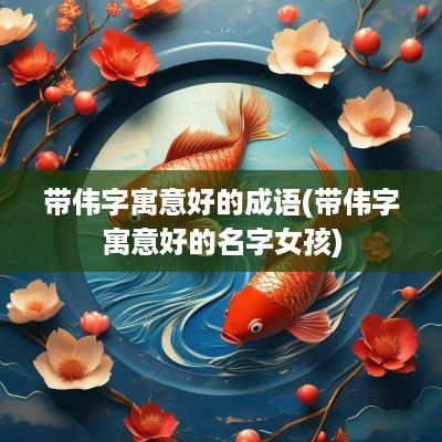 带伟字寓意好的成语(带伟字寓意好的名字女孩)