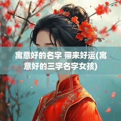 寓意好的名字 带来好运(寓意好的三字名字女孩)