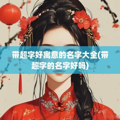 带超字好寓意的名字大全(带超字的名字好吗)