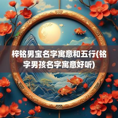 梓铭男宝名字寓意和五行(铭字男孩名字寓意好听)
