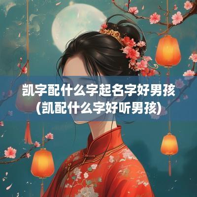 凯字配什么字起名字好男孩(凯配什么字好听男孩)