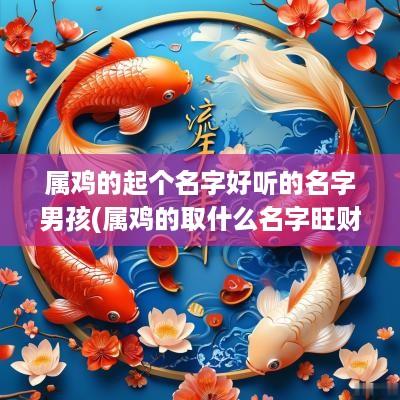 属鸡的起个名字好听的名字男孩(属鸡的取什么名字旺财)