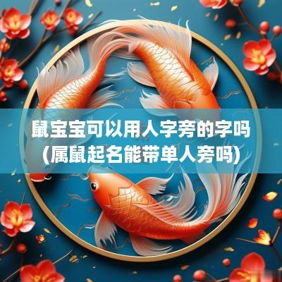 鼠宝宝可以用人字旁的字吗(属鼠起名能带单人旁吗)