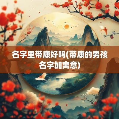 名字里带康好吗(带康的男孩名字加寓意)