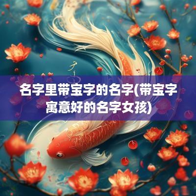 名字里带宝字的名字(带宝字寓意好的名字女孩)