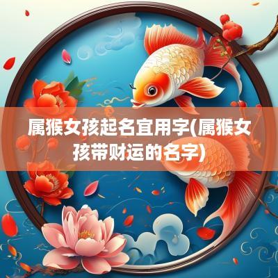属猴女孩起名宜用字(属猴女孩带财运的名字)