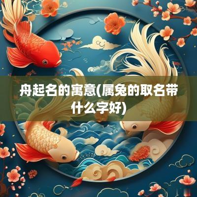 舟起名的寓意(属兔的取名带什么字好)
