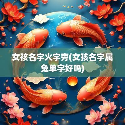 女孩名字火字旁(女孩名字属兔单字好吗)