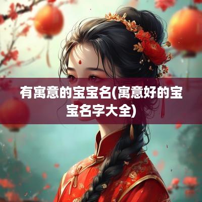 有寓意的宝宝名(寓意好的宝宝名字大全)