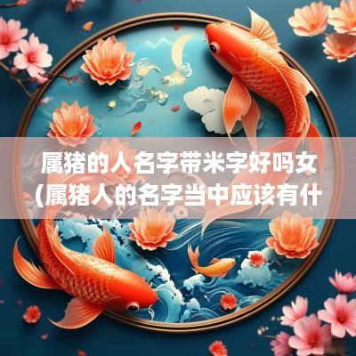 属猪的人名字带米字好吗女(属猪人的名字当中应该有什么字最好)