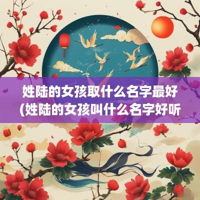 姓陆的女孩取什么名字最好(姓陆的女孩叫什么名字好听)