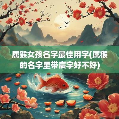 属猴女孩名字最佳用字(属猴的名字里带宸字好不好)