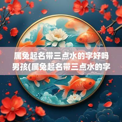属兔起名带三点水的字好吗男孩(属兔起名带三点水的字好吗男孩子)