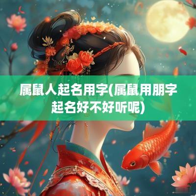 属鼠人起名用字(属鼠用朋字起名好不好听呢)