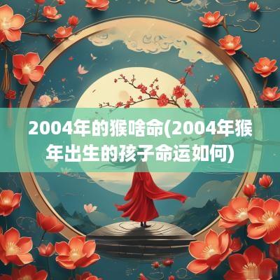 2004年的猴啥命(2004年猴年出生的孩子命运如何)