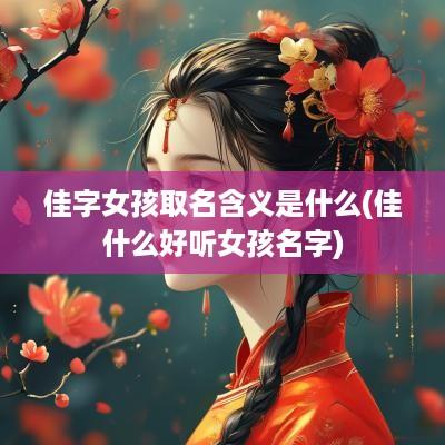 佳字女孩取名含义是什么(佳什么好听女孩名字)