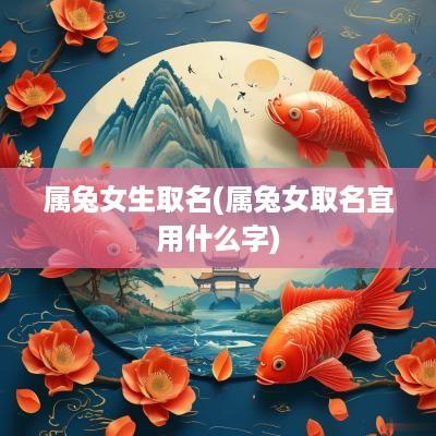 属兔女生取名(属兔女取名宜用什么字)