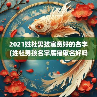 2025姓杜男孩寓意好的名字(姓杜男孩名字属猪取名好吗)