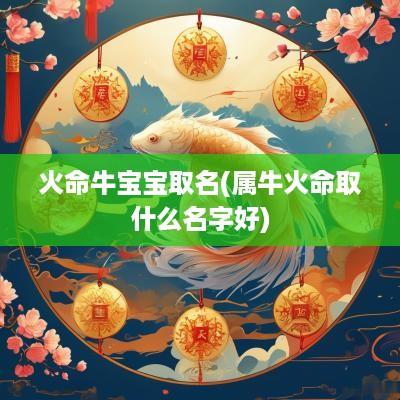 火命牛宝宝取名(属牛火命取什么名字好)
