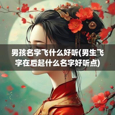 男孩名字飞什么好听(男生飞字在后起什么名字好听点)