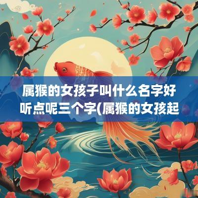 属猴的女孩子叫什么名字好听点呢三个字(属猴的女孩起什么名字好听)