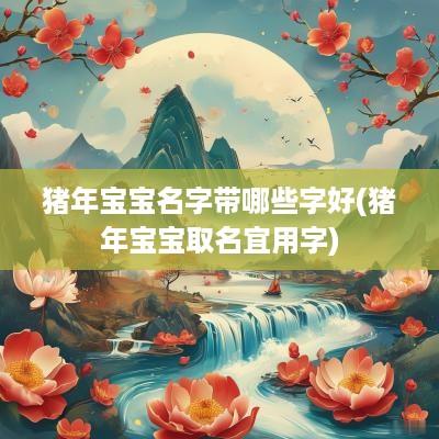 猪年宝宝名字带哪些字好(猪年宝宝取名宜用字)