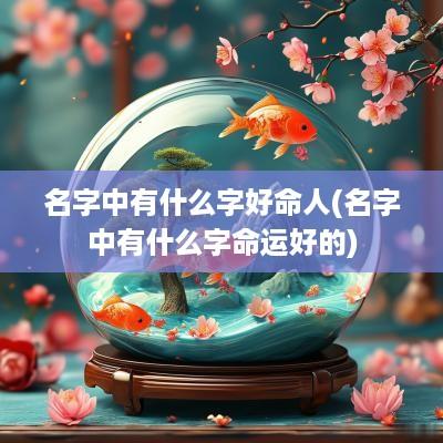 名字中有什么字好命人(名字中有什么字命运好的)
