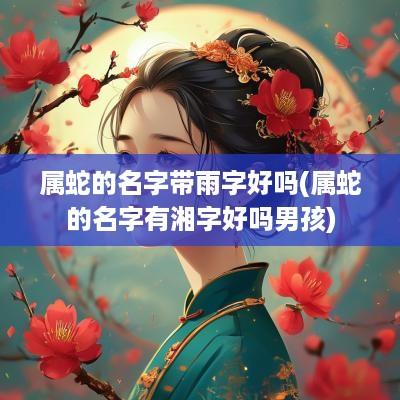 属蛇的名字带雨字好吗(属蛇的名字有湘字好吗男孩)