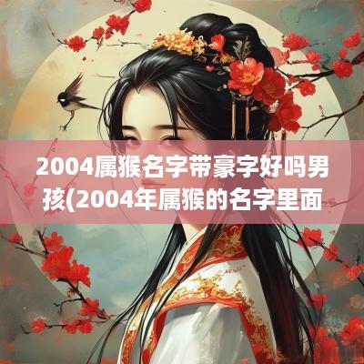 2004属猴名字带豪字好吗男孩(2004年属猴的名字里面带什么字最好)