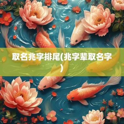 取名兆字排尾(兆字辈取名字)