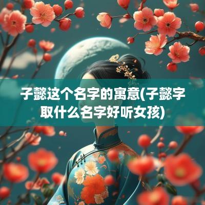 子懿这个名字的寓意(子懿字取什么名字好听女孩)