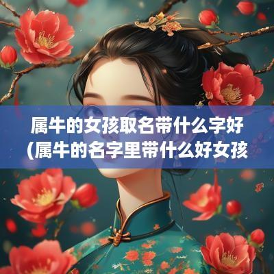 属牛的女孩取名带什么字好(属牛的名字里带什么好女孩)