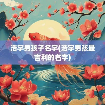 浩字男孩子名字(浩字男孩最吉利的名字)