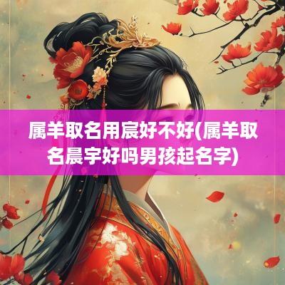 属羊取名用宸好不好(属羊取名晨宇好吗男孩起名字)