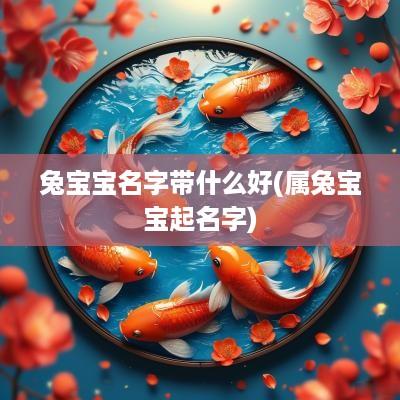兔宝宝名字带什么好(属兔宝宝起名字)